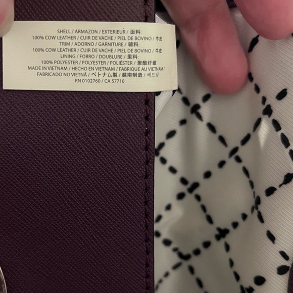 Kate Spade Newbury Lane Sally Turn Lock Crossbody Leather Purse Small Wine - Picture 16 of 17